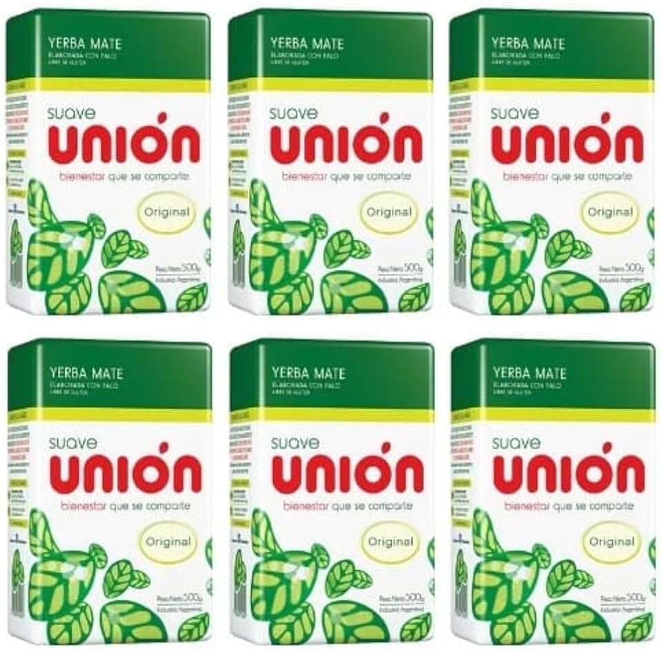 Kit 6 Ervas Mate Chimarrão Importada Argentina Union Suave 500g