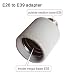 2 Packs Ali Tronics E26 to E39 Adapter (Medium Base E26 to Mogul Base E39), Ceramic Material-high Voltage and High Temperature Resistant,e26 Socket