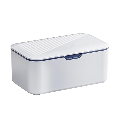 OopsMi Caja de almacenamiento para dispensadores de mascarillas faciales. Estuche de máscara de alta claridad con cubierta para almacenar y