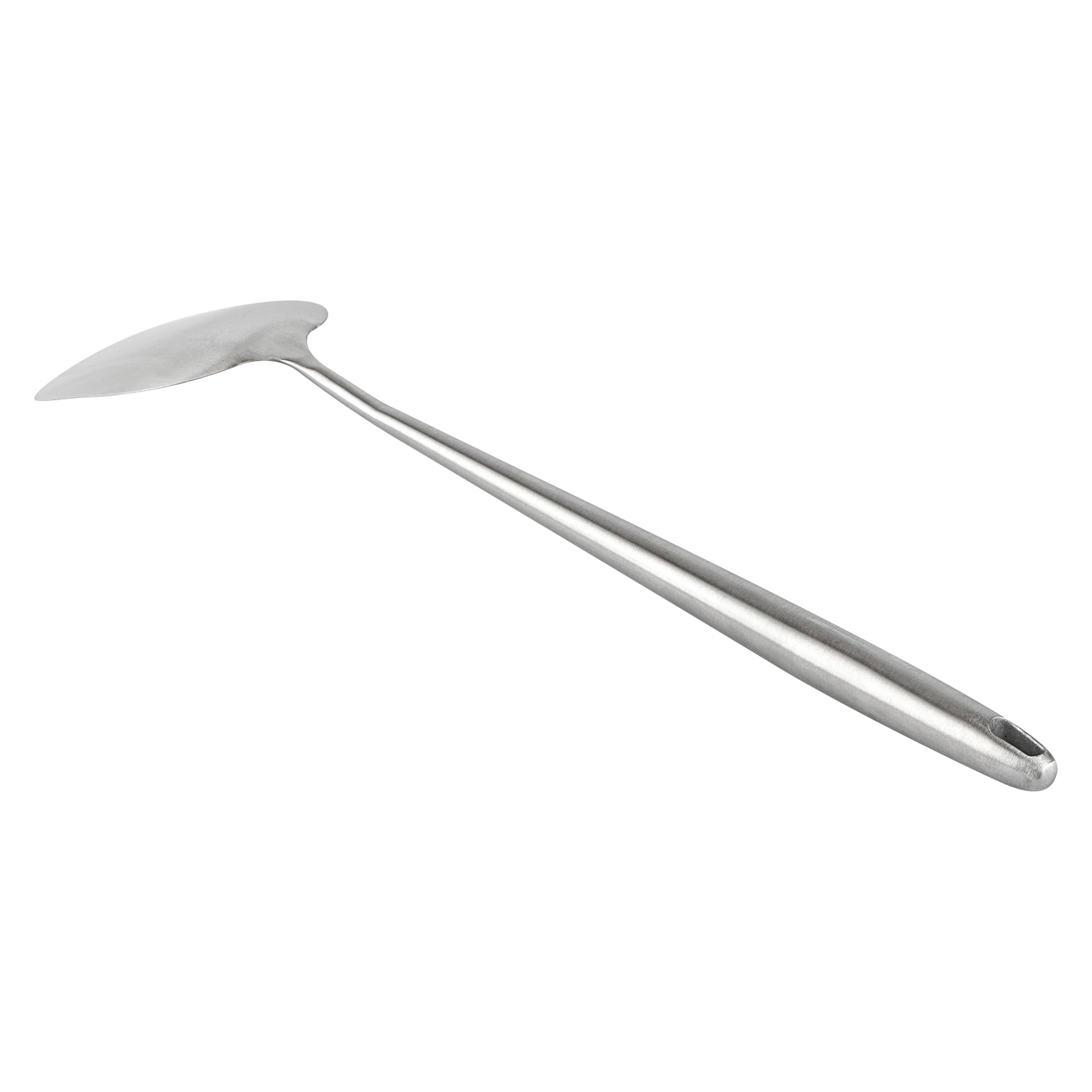 Restaurantware - Motomori - Espátula de wok de 17 pulgadas, 1 volteador de cocina ancho, agujero para colgar, mango extralargo, espátula de cocina china de acero inoxidable 304, apta para