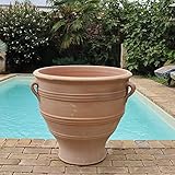 Palatina Cerámica | Macetero grande de terracota | 70 cm de alto | Maceta para exterior jardín rosa 70