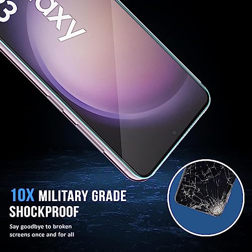 Image of HD Tempered Glass Screen Protector Compatible for Samsung Galaxy S22 5G, S23 5G with Edge to Edge coverage and Easy Installation kit