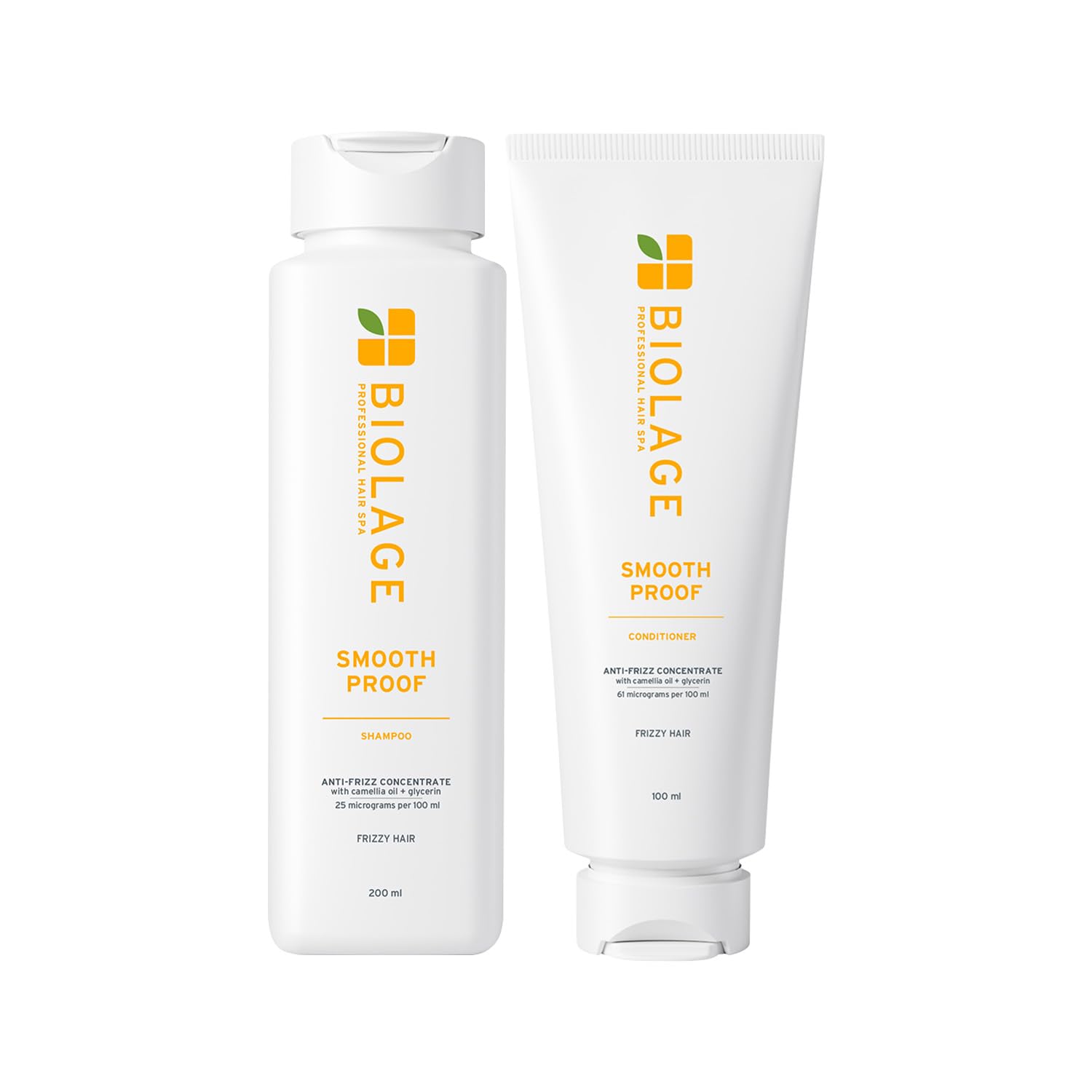 Biolage Smooth Proof Shampoo and Conditioner Combo for Dry and Frizzy Hair with Camellia Oil and Glycerin for 72HR Frizz Control for Women and Men Vegan and Cruelty-Free​