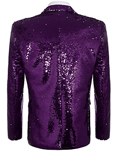 COOFANDY Men's Two-Tone Sequin Slim Fit Blazer #TOP6