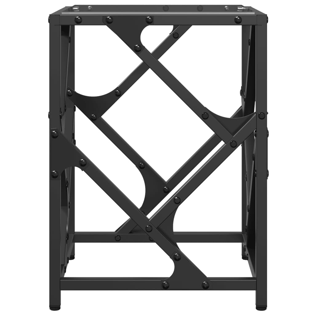 Mesa de centro con tapa de cristal transparente, 30 x 30 x 41 cm, estructura de acero, diseño moderno, robustas mesas de salón para aperitivos y bebidas