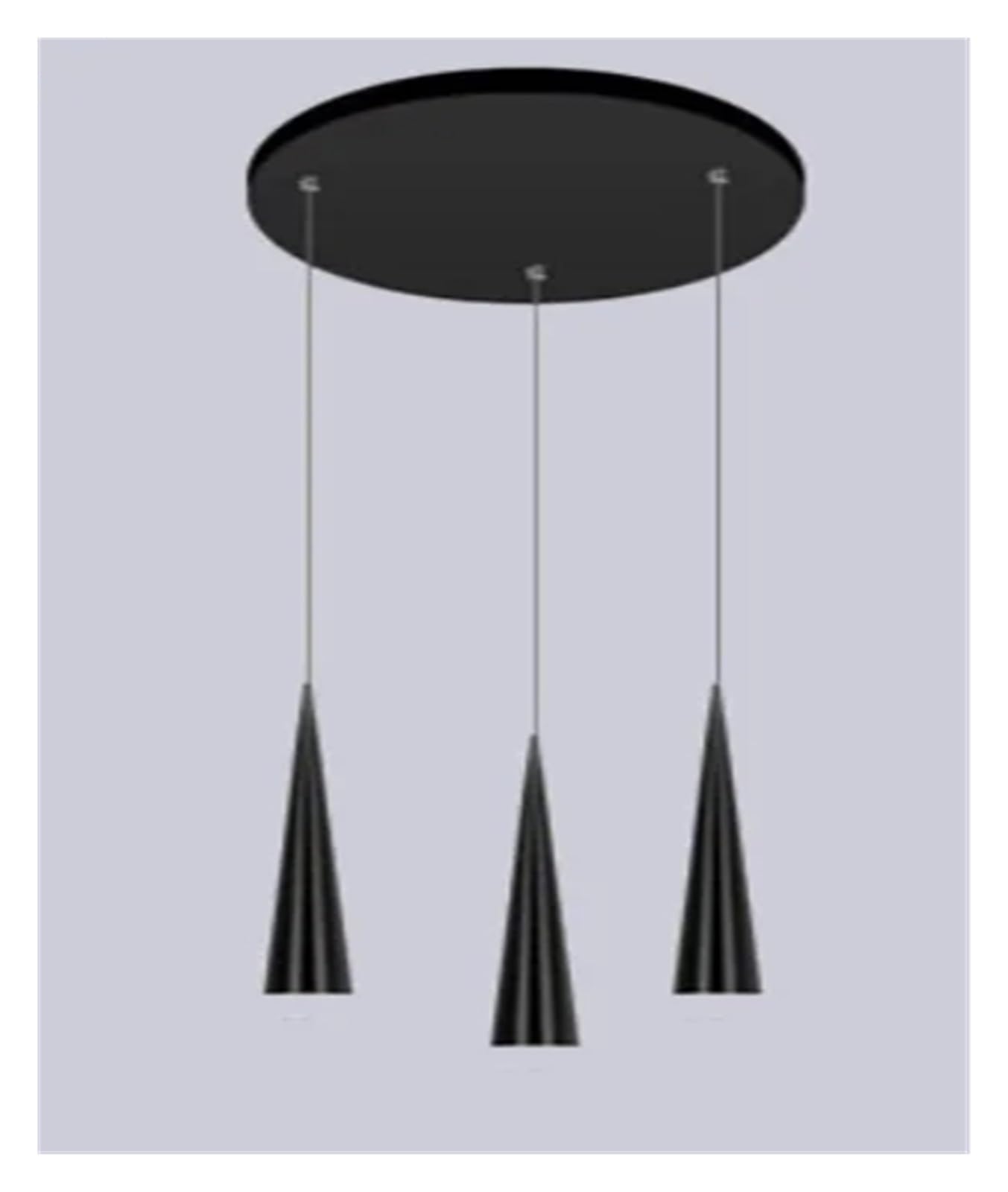 Suspension LED design cône en finitions premium pour escaliers et intérieurs épurés