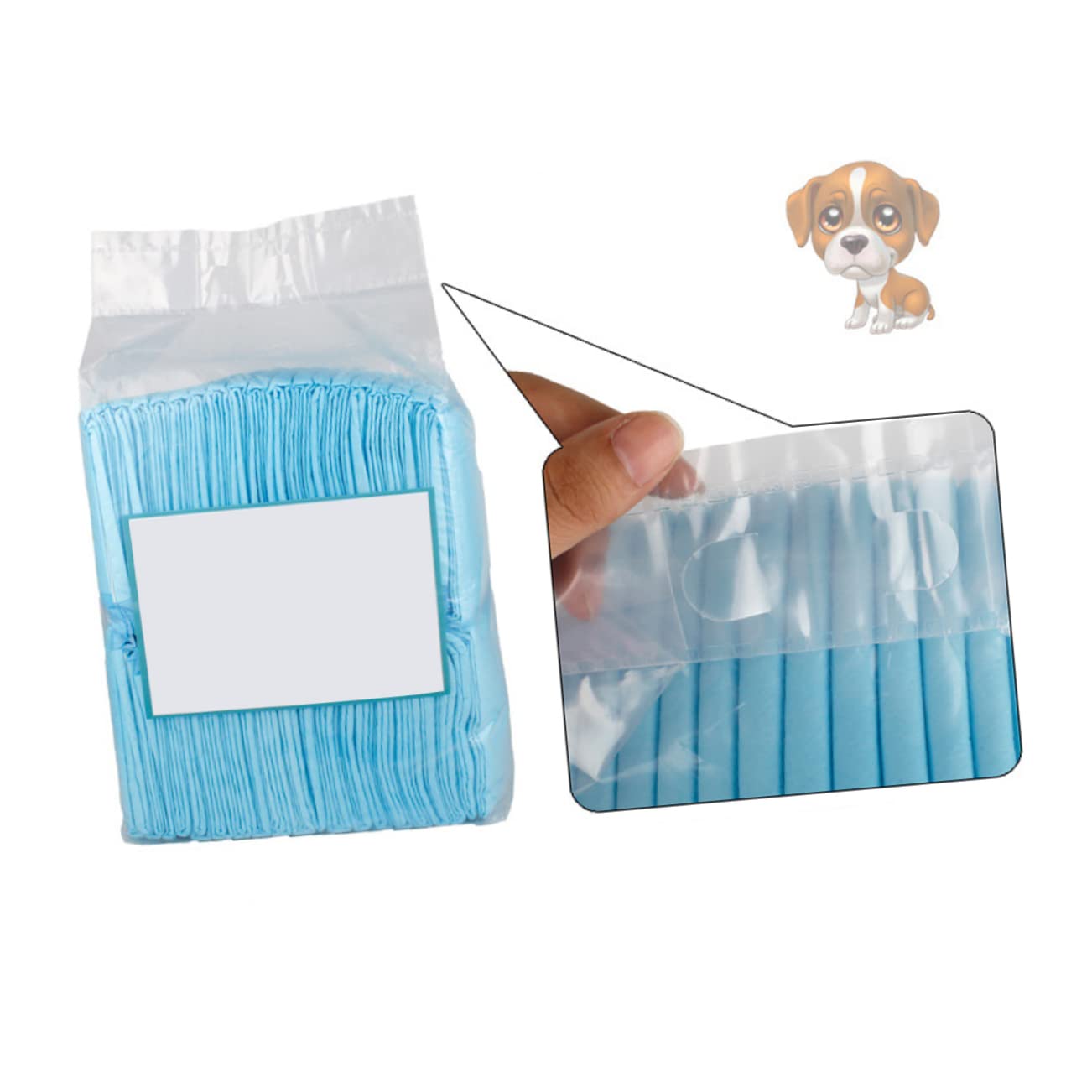 Hohopeti Assorbenti per Cane e Cucciolo Non Tessuto, 100 Pz/confezione, Spessore Aumentato per Allenamento alla Toilette, per Box o Uso in Casa