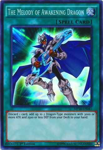 Amazon.com: Yu-Gi-Oh!! - The Melody of Awakening Dragon (MP16-EN041) - Mega  Pack 2016 - 1st Edition
