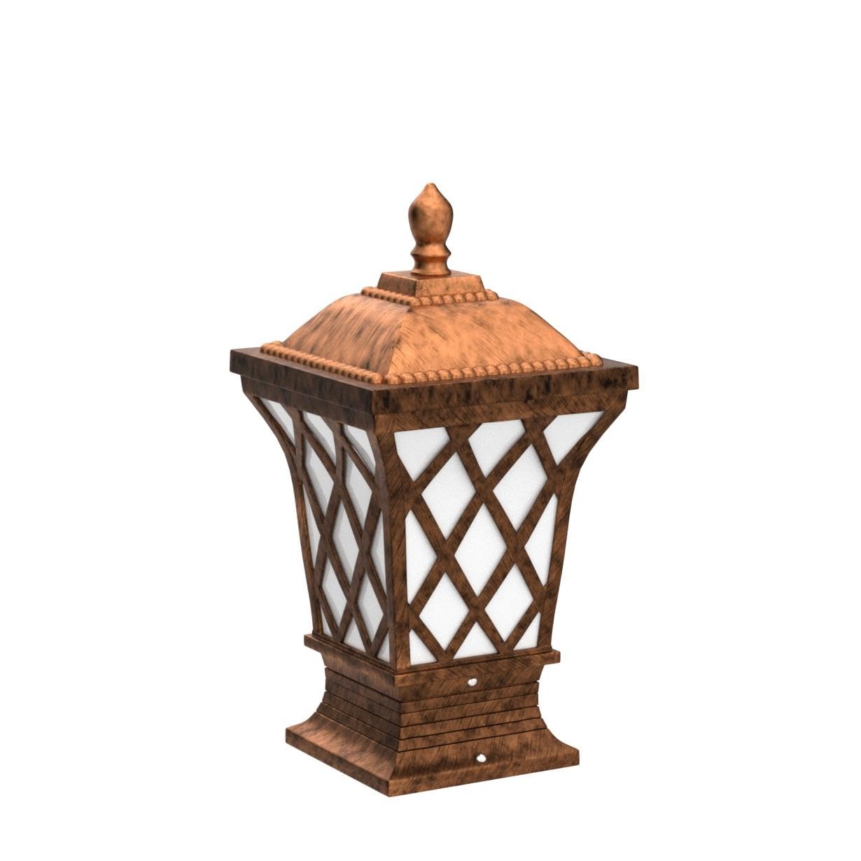 Weldecor Outdoor Gate Lights - 2pc Rust-Resistant, Waterproof Fixtures for Home, Garden, Resort, and Farmhouse | Shahi Design with Lamp Post Lighting (Bulb NOT Included) 2
