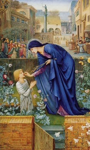 Cuadro arte pared para renovar salones aburridos, pintura Burne-Jones 60x90cm elegante