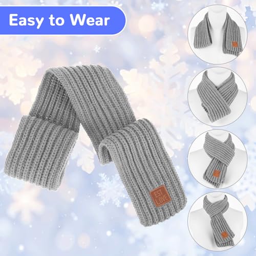 Warm Kids Winter Knit Scarves Soft Knitted Neck Warmer Scarf Warm Scarves Wrap for Boys Girls4
