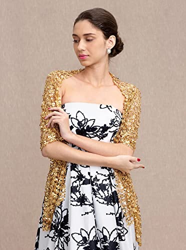 Sparkling Metallic Shawls and Wraps with Buckle for Evening Party Dresses Wedding Party3