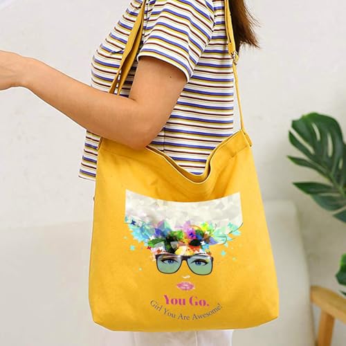 Image of Lify Women's Retro Large Size Canvas Shoulder Bag Hobo Crossbody Handbag Casual Tote - 1 Piece