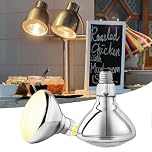 GlintBay 250W E27 Heat Lamp Bulb, Food Heating Bulb, Brooder Light Bulb,Catering Heat Lamp, Heat Lamp Bulb for Chicken, Bathroom Ceiling Heating Bulb