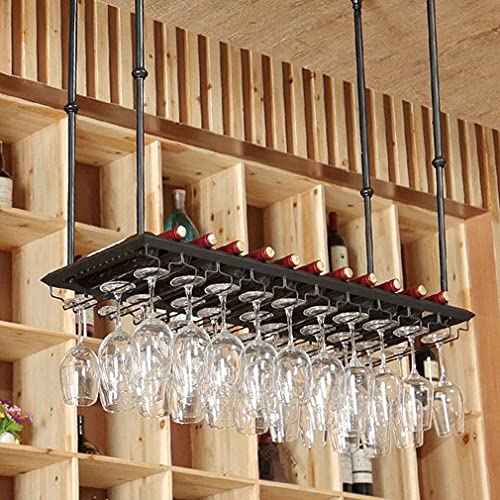 Casiers à vin réglables en hauteur pour plafond et étagère de rangement verres à pied