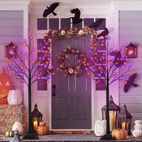 2-Pack 5' BHCLIGHT Halloween Black Tree w/ 200 LED 30.79 + Free Shipping w/ Prime or on 35+ + 30% Off Code BE75ZHRB - image 2