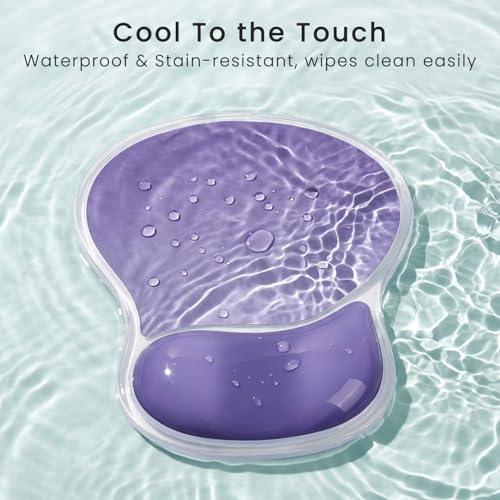 Image of ZORBES Mouse Wrist Pad Transparent TPU Cooling Silicone Ergonomic Wrist Support Mouse Pad Soft Gel Support for Comfortable, Anti-Fatigue Computer Use Desktop Mouse Pad for Home Office Travel