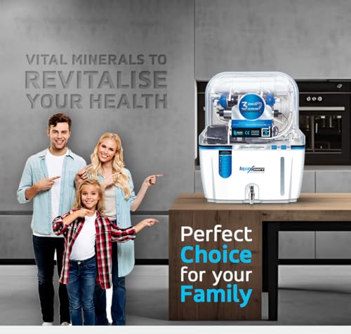 Image of Aqua Swift RO + UV + UF Water Purifier | Copper Zinc Alkaline Technology | TDS Controller | 15L Storage Tank | ISI Certified | 12-Stage Purification System | Suitable for All Water Types(Black TPT)
