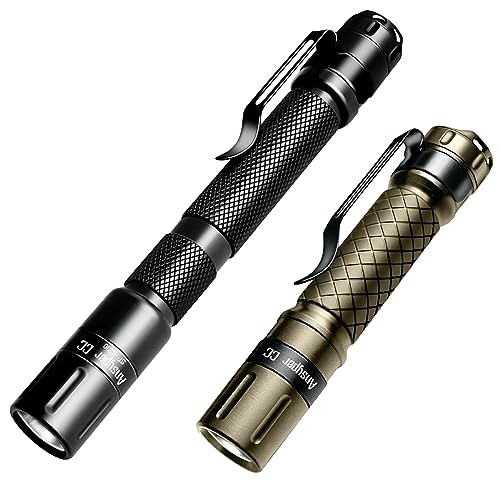 Ansyper Cc 3 Modes Small Flashlights Led Powerful High Lumens Tactical Pen Light With Clip, Slim Portable Pocket Compact Torch For Emergency Inspection Aaa Battery #TOP17