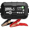 noco Genius5 – Cargador de batería inteligente, 5 A, automotriz, 6 y 12 voltios, mantiene, carga lenta, desulfata baterías de motocicleta, cuatrimoto, litio y ciclo profundo