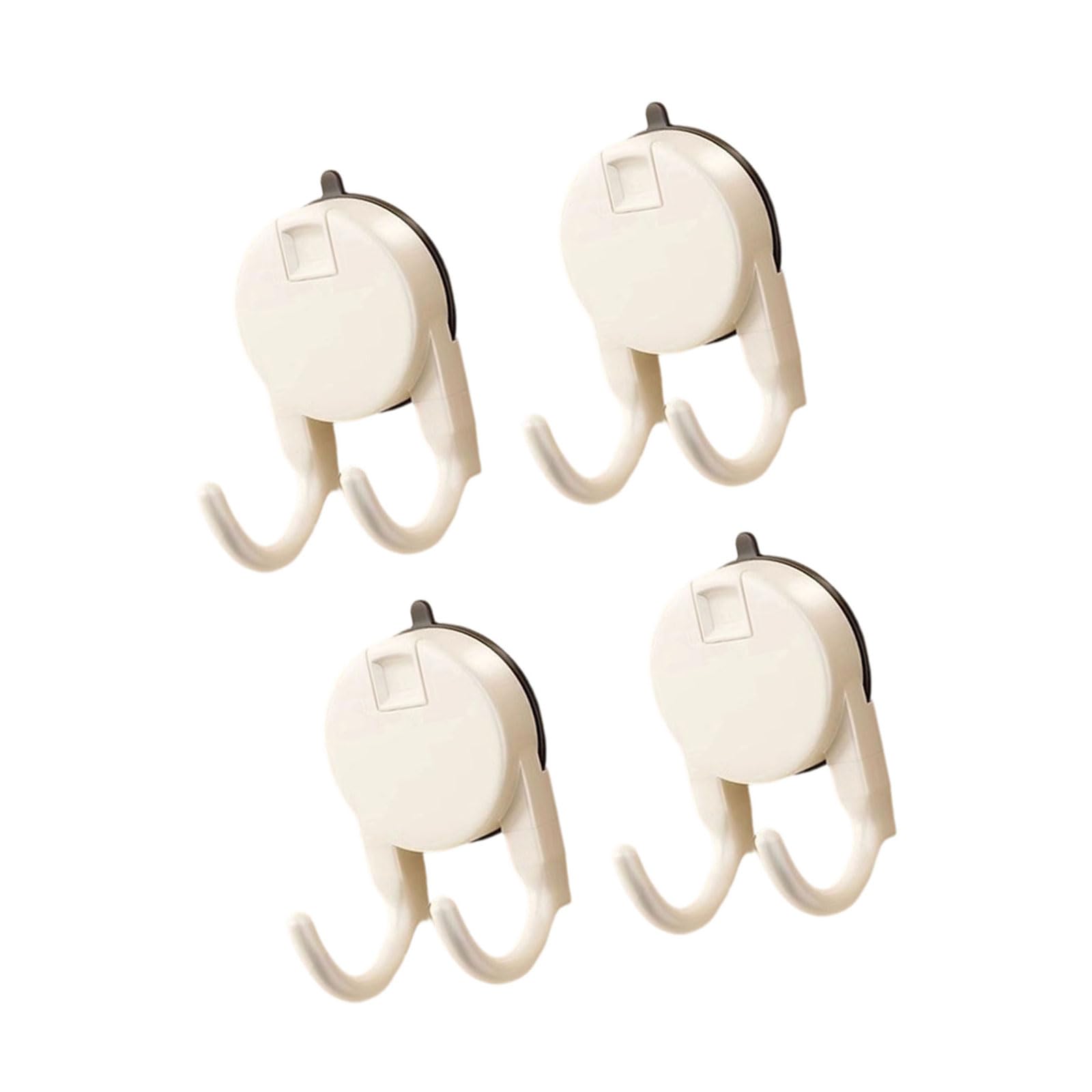 Buxuaaaa ABS Suction Hooks for Bathroom Storage Hanging Towels Tissues Removable Wall Mounting Hangers Bathroom Tissue Holder Hooks