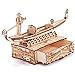 Wood Trick Gondel Modell Holz Schmuckschatulle mit Schloss und Schlüssel, Mini venezianische Gondel Modell - 3D Holz Puzzle, ECO Holzspielzeug, Beste DIY Spielzeug - STEM