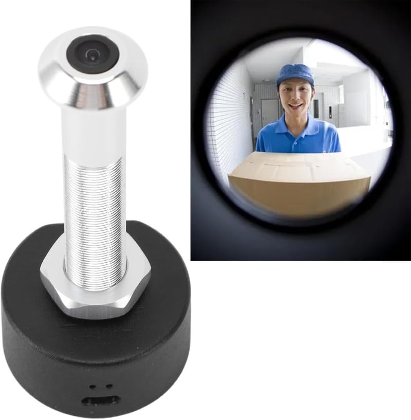 ドアのぞき穴カメラ HD 1080P 220° 広角 (128GB) ドアスコープカメラ のぞき穴カメラ 直径12〜19mm対応 賃貸