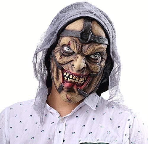 Zhuoxin Halloween Horrific Costume Latex Overhead Mask for Adult with Headband Pirate (Pirate)