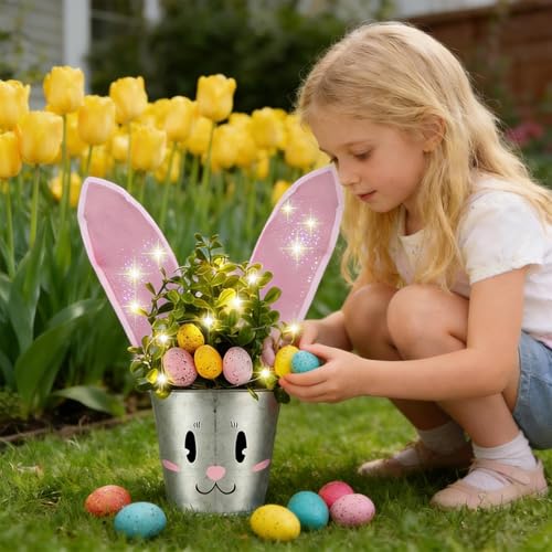 Vase lapin lumineux à LED pour fleurs et décoration de table originale
