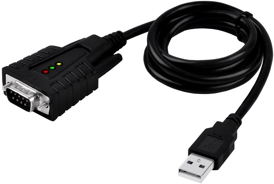 Ruibo Sike USB to RS232 Serial Cable Adapter - USB Serial/RS232/DB9/Com Port Converter - 9 Pin Serial Printer Lead for Mac OS & Windows 10/8/7/XP
