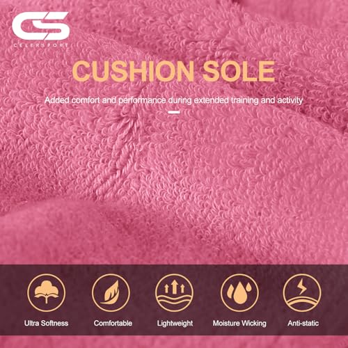 Image of CS CELERSPORT 6 Pairs Ankle Athletic Running Socks Low Cut Sports Tab Socks for Men and Women