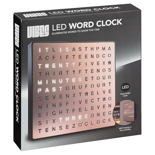 New USB-Powered LED Word Clock Illuminated Your Home Decor