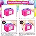 Electric Air Balloon Pump, Portable Dual Nozzle Electric Ballon Blower Maschine 600W Balloon Inflator for Party, Birthday, Wedding, Graduation, Festival Decorations(100-120v, Rose Red)