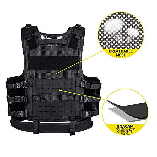 Mgflashforce Laser-Cut Modular Adjustable Lightweight Tactical Vest (L/Xl) #TOP2