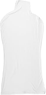 Mobestech 1 funda de tela para maniquí de ropa, vestido negro, torso, papel maché, maniquí falso, maniquí corporal, funda de algodón para mujer, ajustable, color blanco