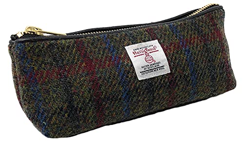 Scott MacKenzie Harris Tweed Trousse zippée Vert à carreaux Cover