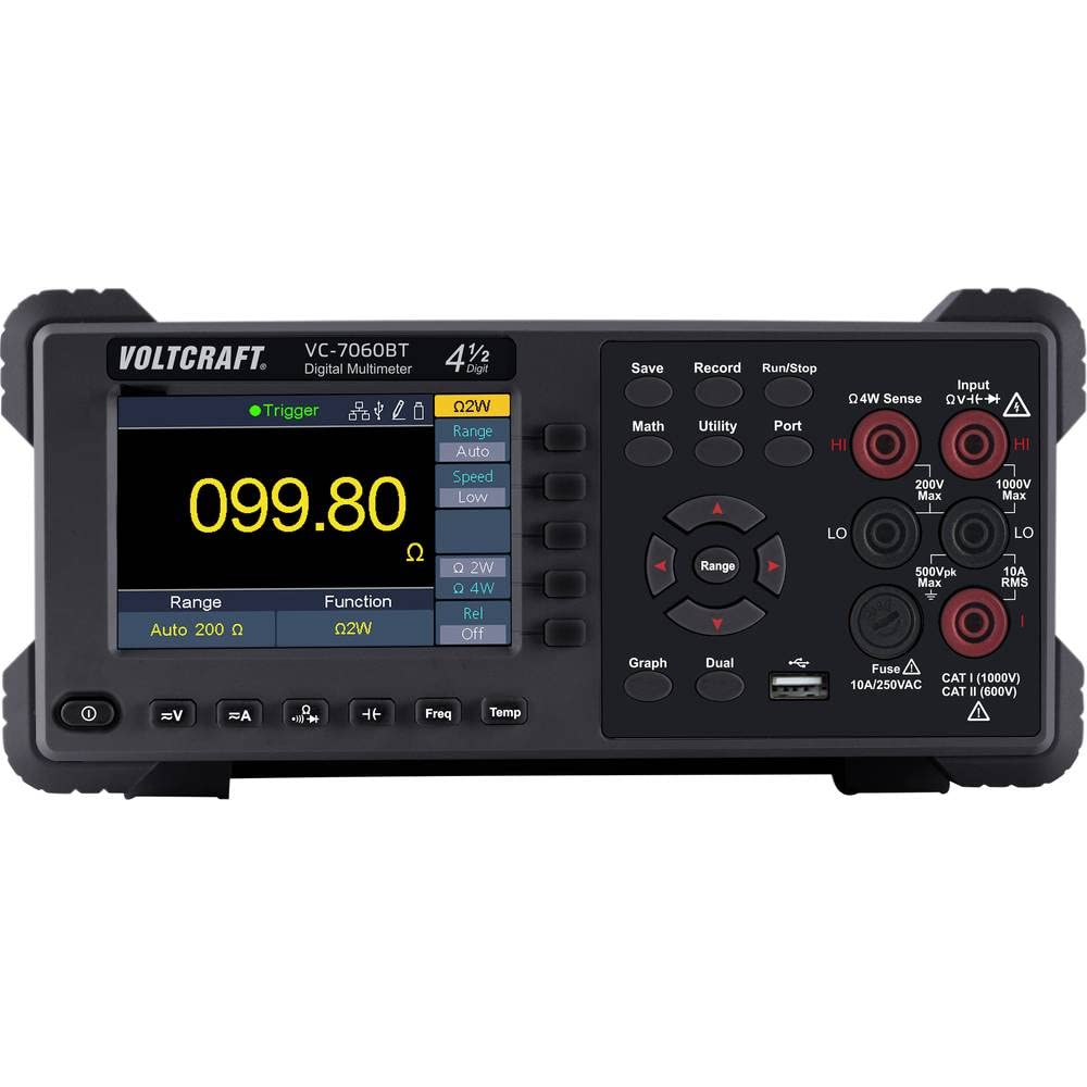 VOLTCRAFT VC-7060BT Tisch-Multimeter digital Datenlogger CAT I 1000 V, CAT II 600 V Anzeige (Counts): 60000