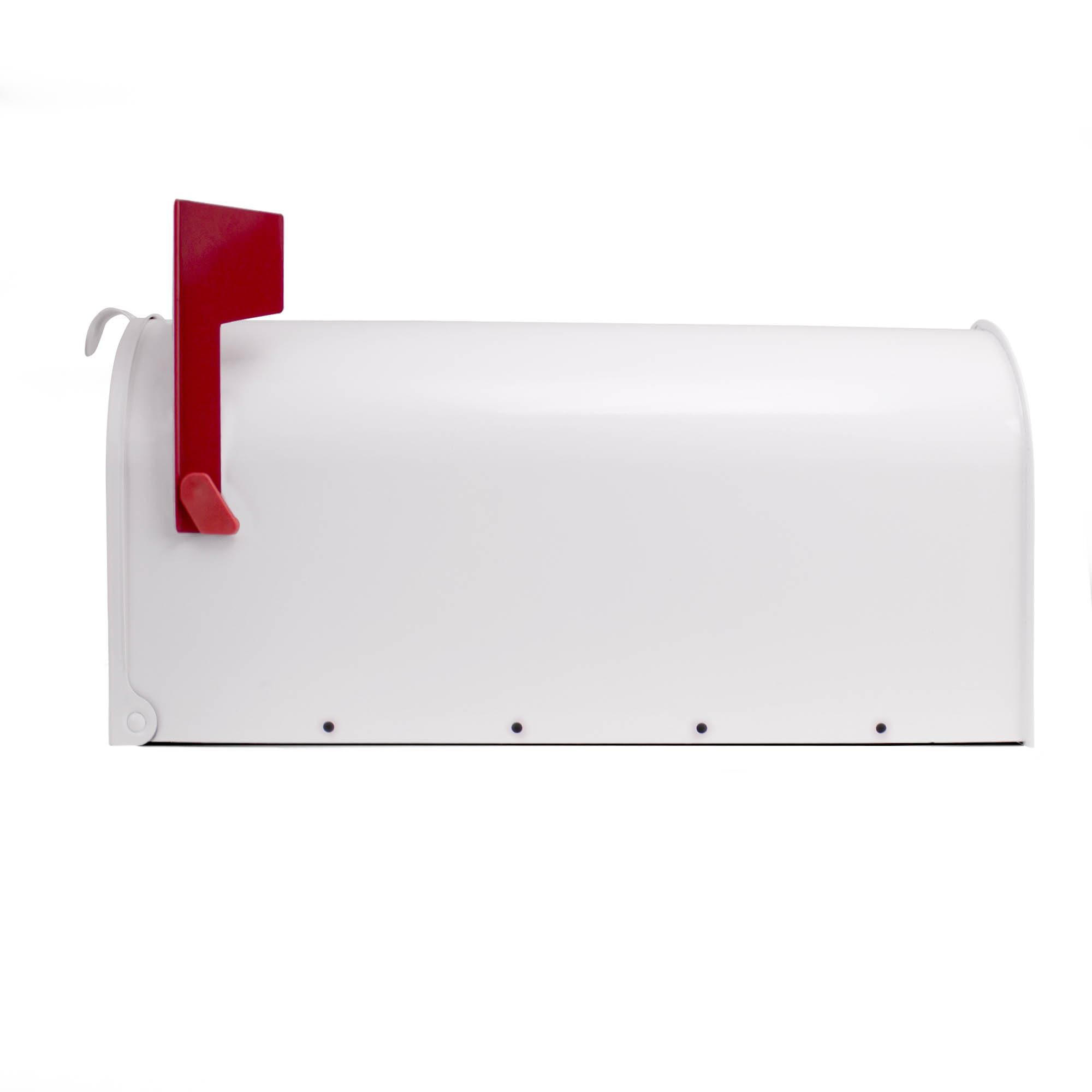 banjado® Amerikanischer Briefkasten weiß - US Mailbox/Letterbox 51x22x17cm - Postkasten Stahl - pulverbeschichtet