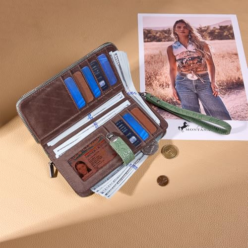 Montana West Large Bifold Wristlet Wallets for Women with ID Window - image 2