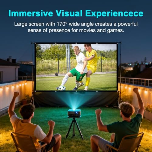 Image of ZORBES100 Inch Projector Screen 4K 16: 9 Anti-Crease Foldable, Portable