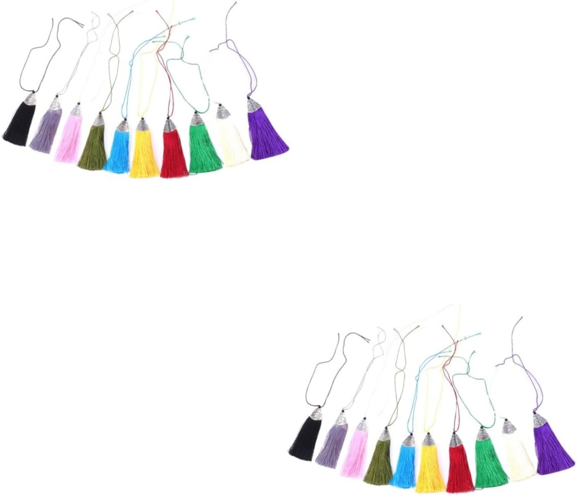 STOBOK 20pcs Polyester Decorative Tassel Pendant for Projects Bookmark Sewing Accessories Handmade Tassels for Jewelry Home Decor and Crafting