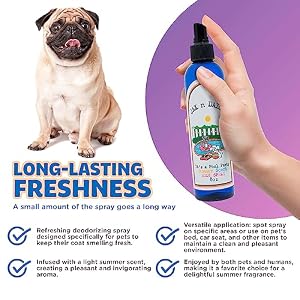 Jax N Daisy Pool Pawty Body Spray - A delightful Summer Scent, All Natural, Good for Coat & Skin, Long-lasting Deodorizing Spray, Dog Perfume, Deodorant Spray for Smelly Dogs, Pet Perfume Spray Jax N Daisy Pool Pawty Body Spray – A delightful Summer Scent, All Natural, Good for Coat & Skin, Long-lasting Deodorizing Spray, Dog Perfume, Deodorant Spray for Smelly Dogs, Pet Perfume Spray