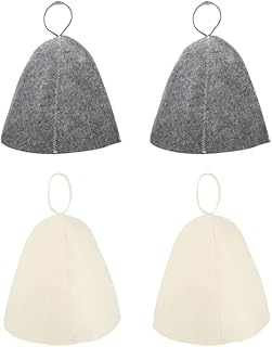 FOMIYES Hat 4pcs Sauna Hat Vaporarium Hat Sauna Wool Hat Bath Felt Hat Russian Banya Cap Flexible Sauna Hats for Men Women Sauna Steam Room Hats Breathable Felt Hat