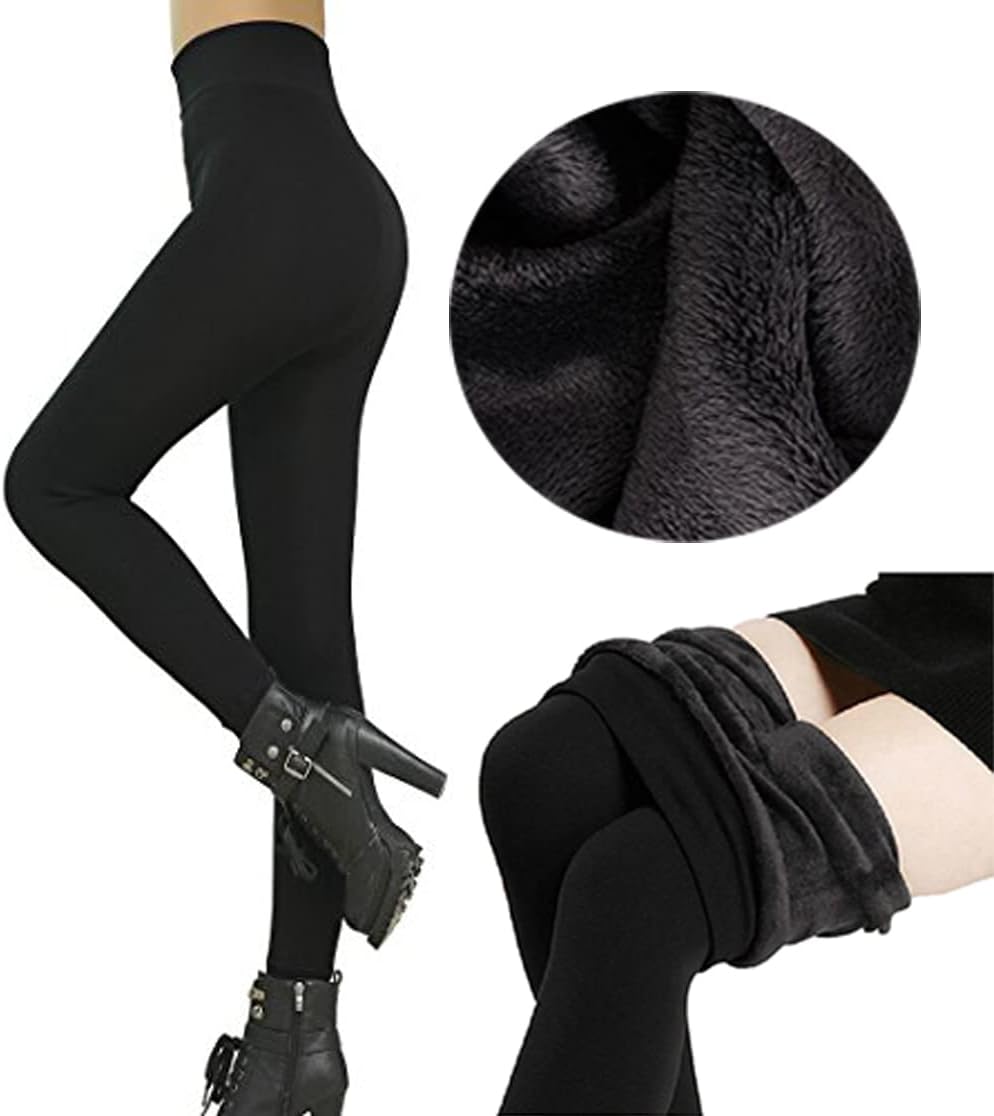 Romastory Winter Warm Leggings Women Elastic Thick Thermal Legging Pants Fleece Lined Tights - Image 3