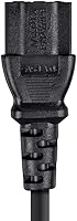 Vista 5 de Monoprice Cable de extensión de 3 clavijas, IEC 60320 C14 a IEC 60320 C13, 10 amperios, 125 voltios, 18 AWG, 15 pies, color negro