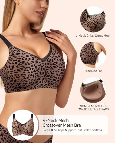 Image of VQJ Women's Wireless Jelly Full Coverage Bra Push Up Support Seamless