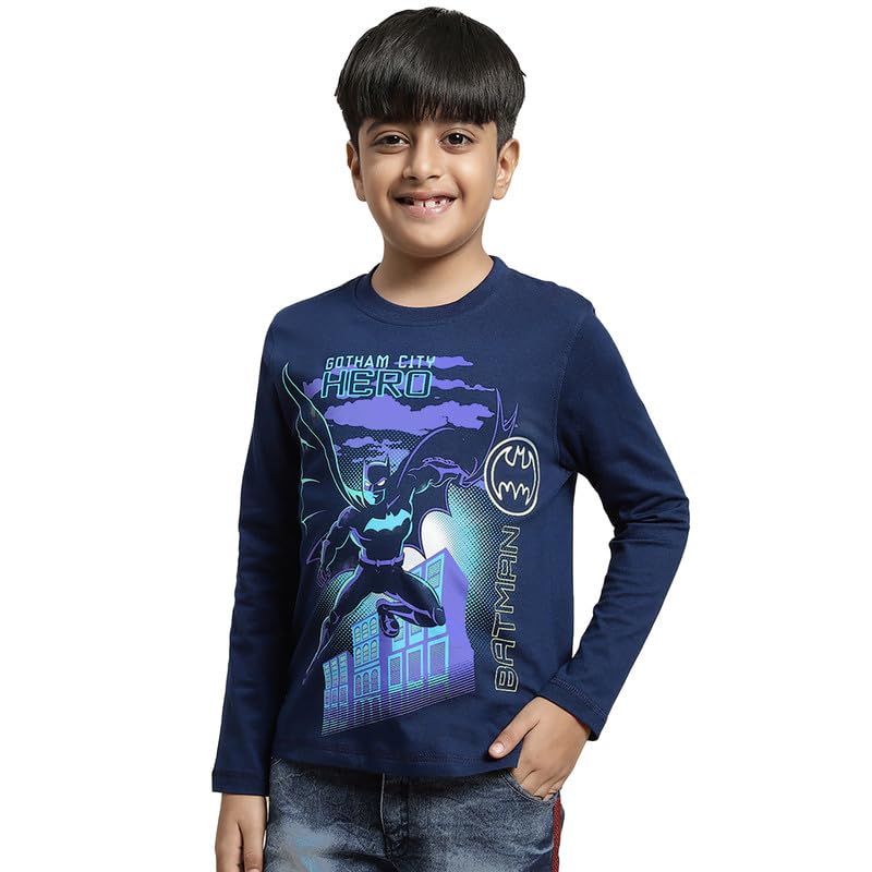 Image of Kidsville Spiderman Printed Regular Fit Orange Cotton Boy's T-Shirt