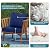 Comcaver Outdoor Chair Cushions 24x24 Inch, Waterproof Fade Resistant Deep Seat and Backrest Cushion Set for Patio Furniture, Navy, 1 Set