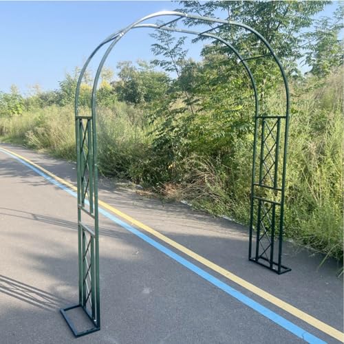 Arche de jardin rigide en métal vert de grande dimension