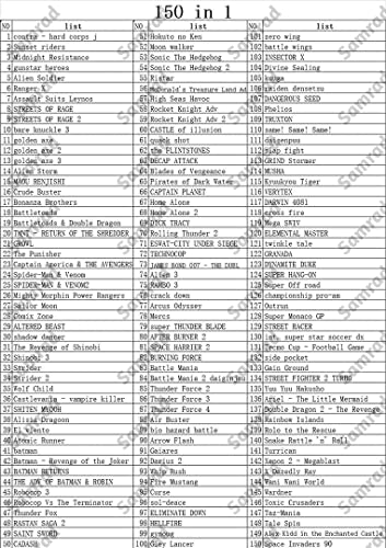 Samrad Super Card 150 In 1 Multi Cartridge For Sega Genesis Mega Drive 16 Bit Game Console #TOP5